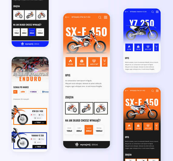 Projekt aplikacji mobilnej służącej do wynajmu samochodów oraz motocykli