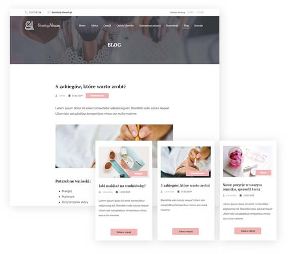 Moduł bloga na stronie internetowej