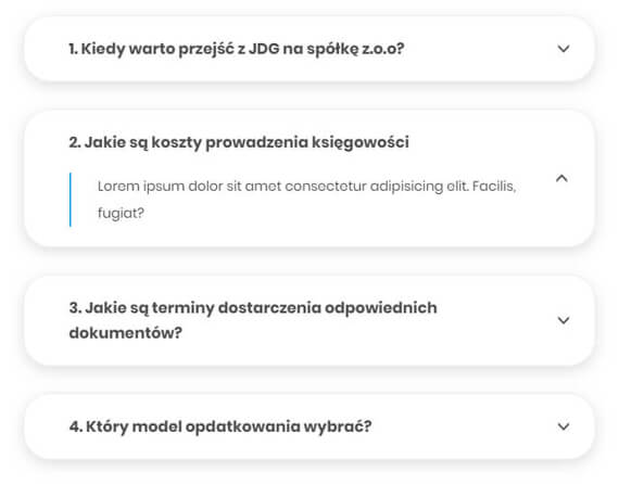 Moduł FAQ na stronie internetowej