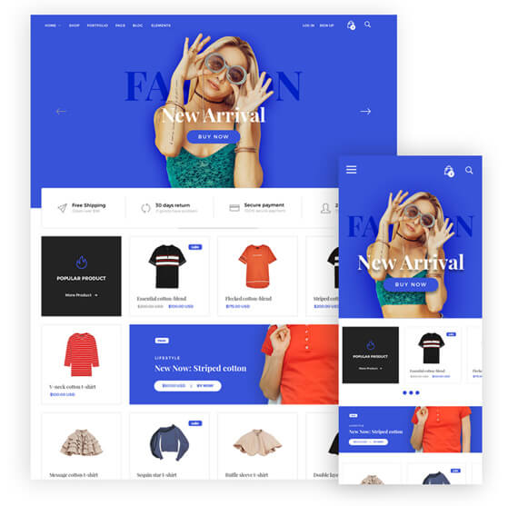 Przykład responsywnego sklepu internetowego