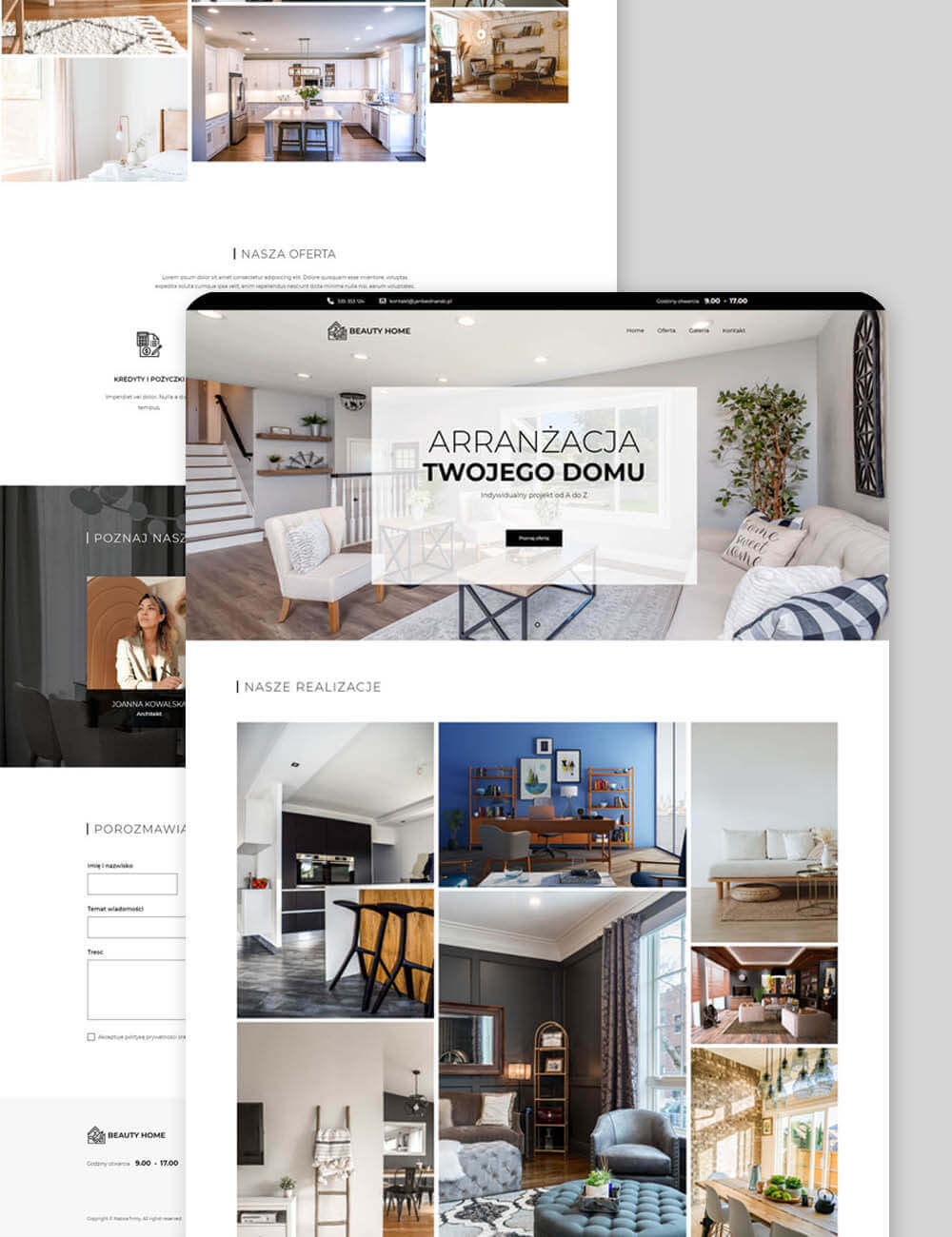 Projekt strony internetowej dla projektanta wnętrz