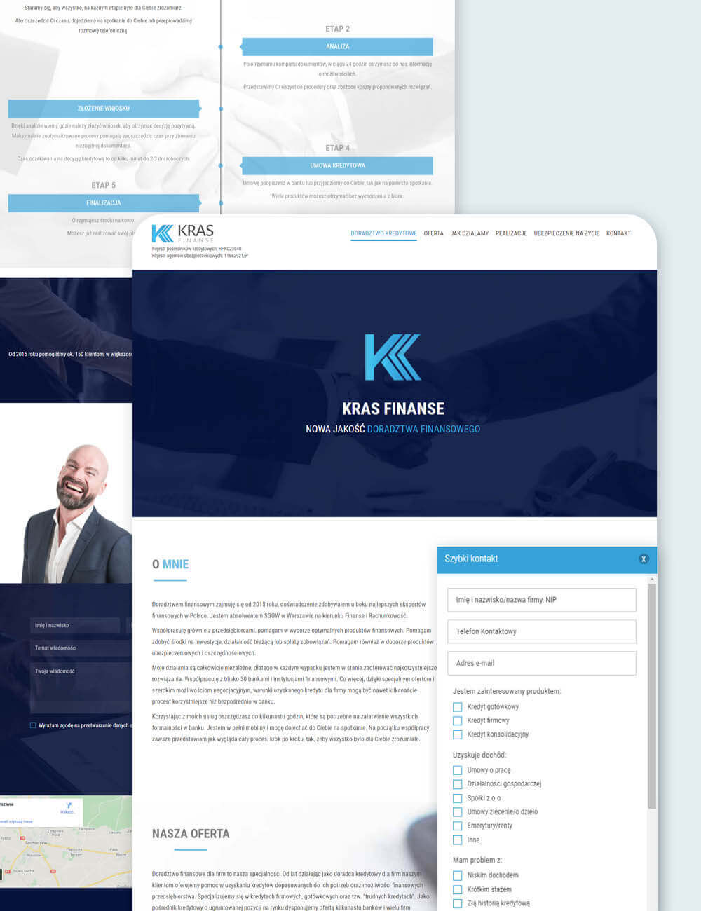 Projekt strony internetowej dla doradcy kredytowego