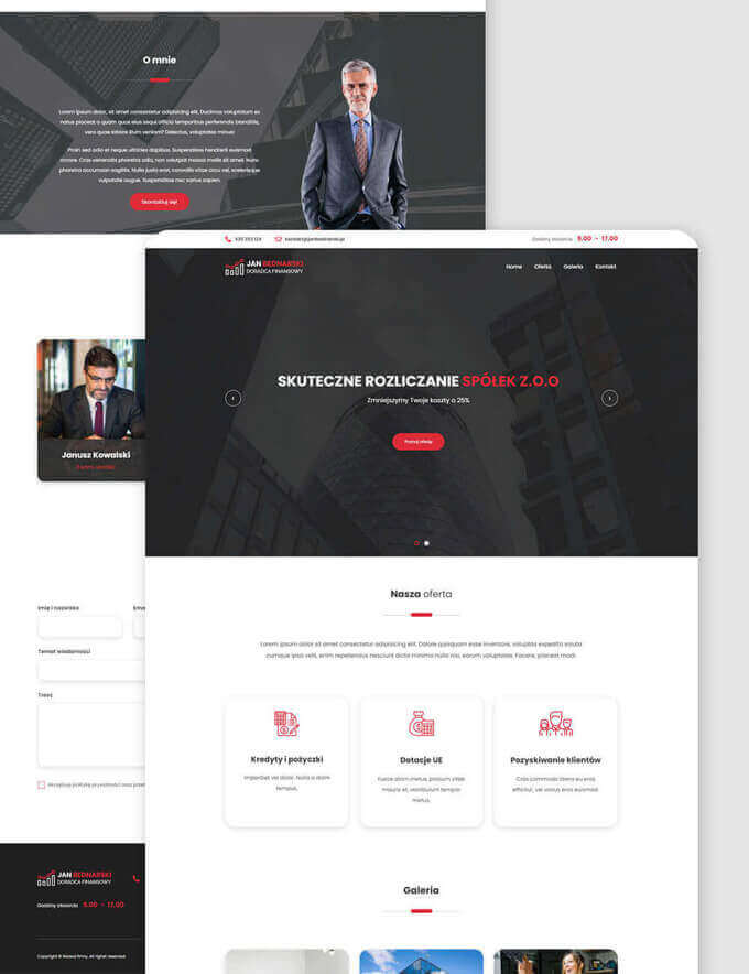 Strona internetowa dla branży finansowej