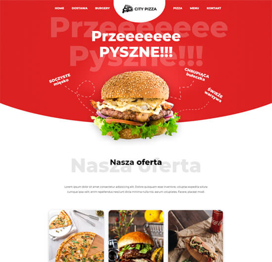 Strona internetowa dla restauracji